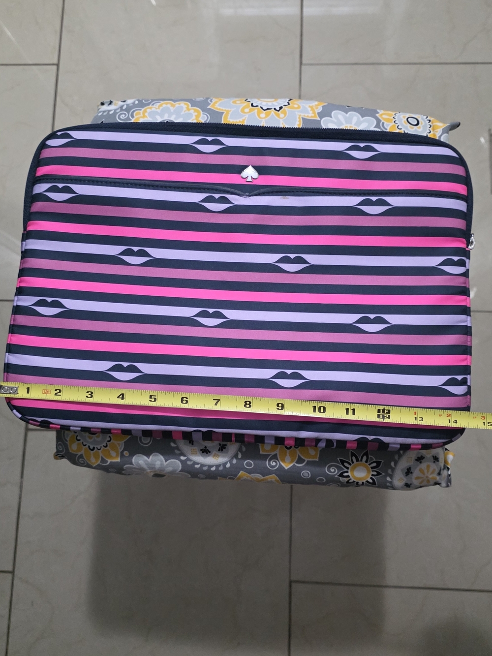 Striped Pink Kate Spade Travel Laptop Case